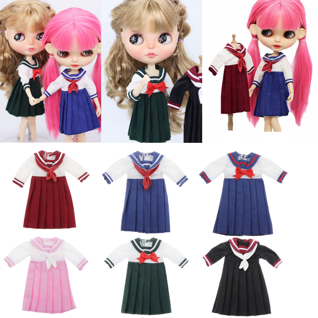 Pleated School Uniform Skirt for 1/6 Blythe BJD Dolls Outfits Accessory