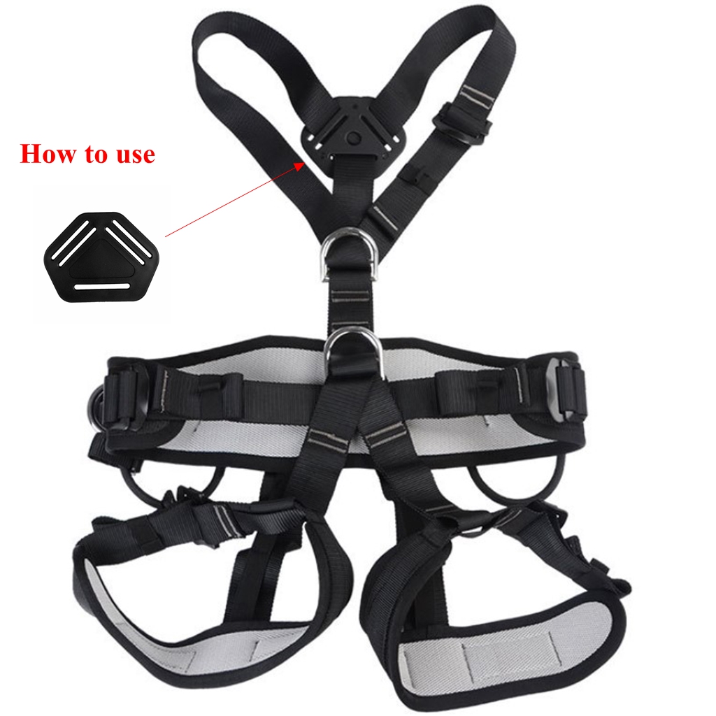 5Pcs Full Body Safety Climbing Harness Rappelling Harness Splitter Plate