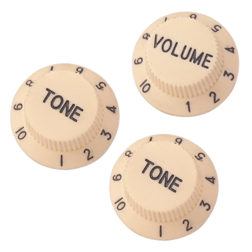 Tooyful 3 Pcs Guitar Speed Control Knobs 1 Volume 2 Tone for ocaster  ST SQ Electric Guitar Parts Accessory