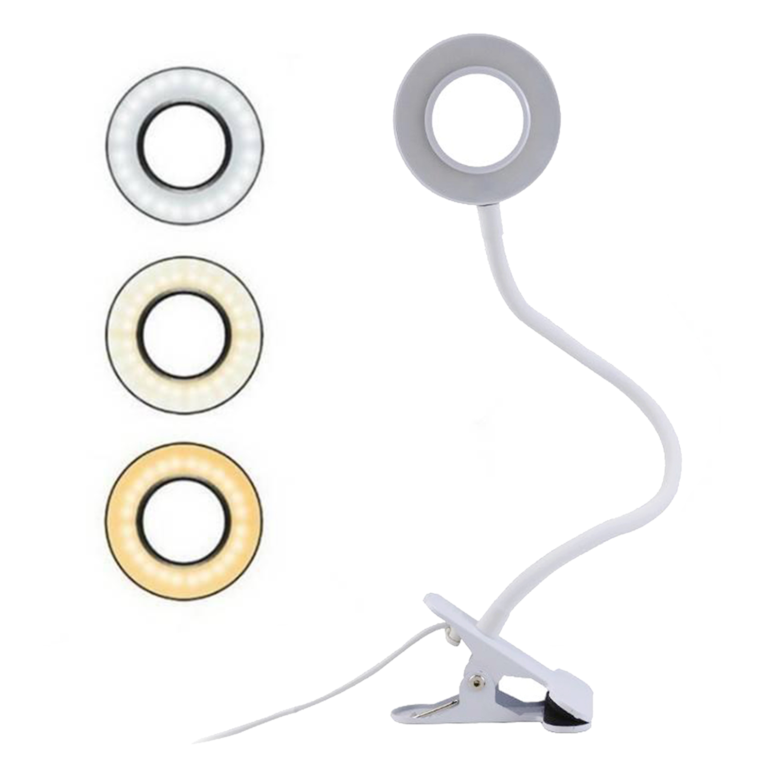 12W Clip On Light, LED Clip On Lamp, USB Reading Book Light, Bed Lamp, Desk Lamps