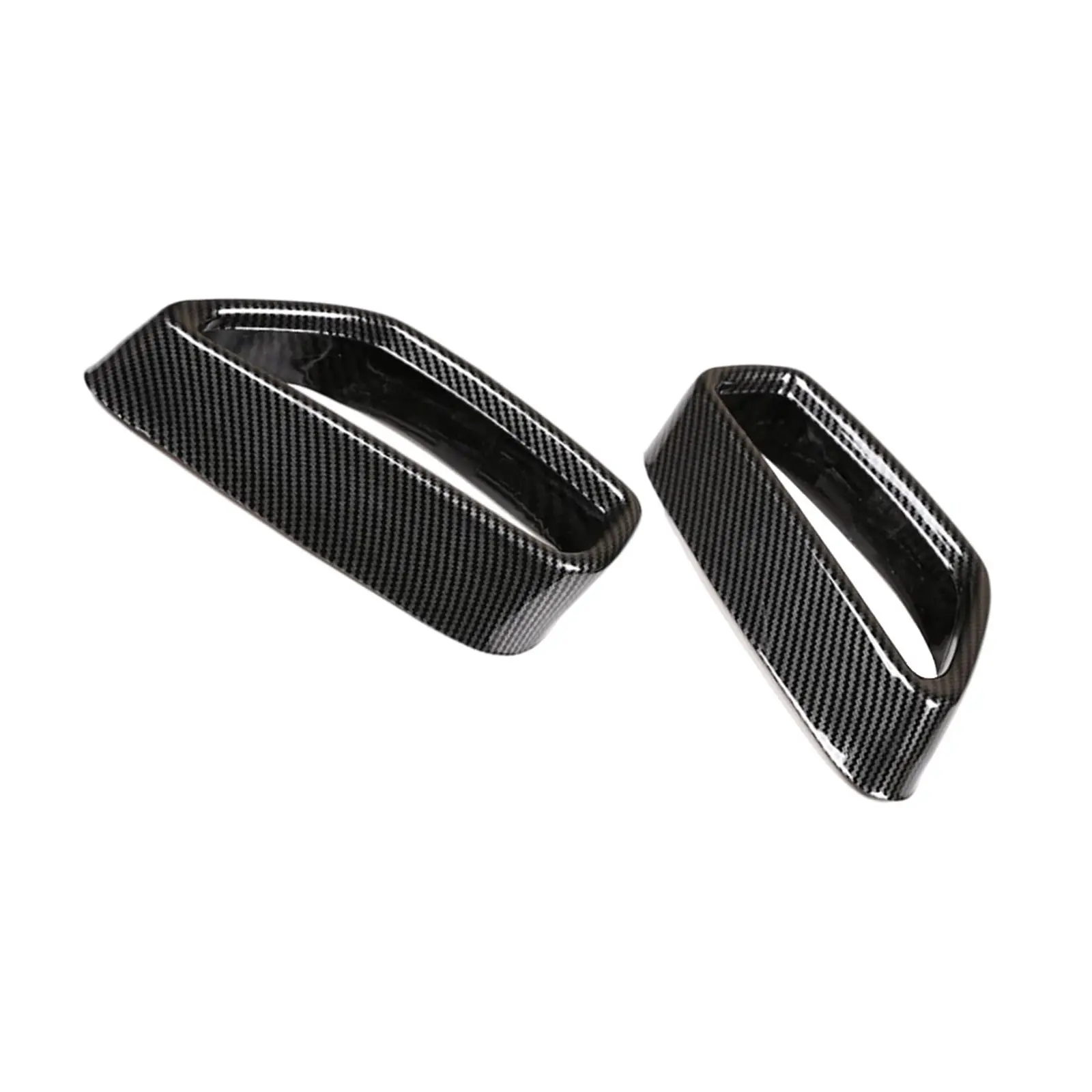 Pair of Tail Throat Frame Decor Rear Exhaust Pipe Throat Cover Trim for BMW 5 Series G30 G38 2018 to 2021