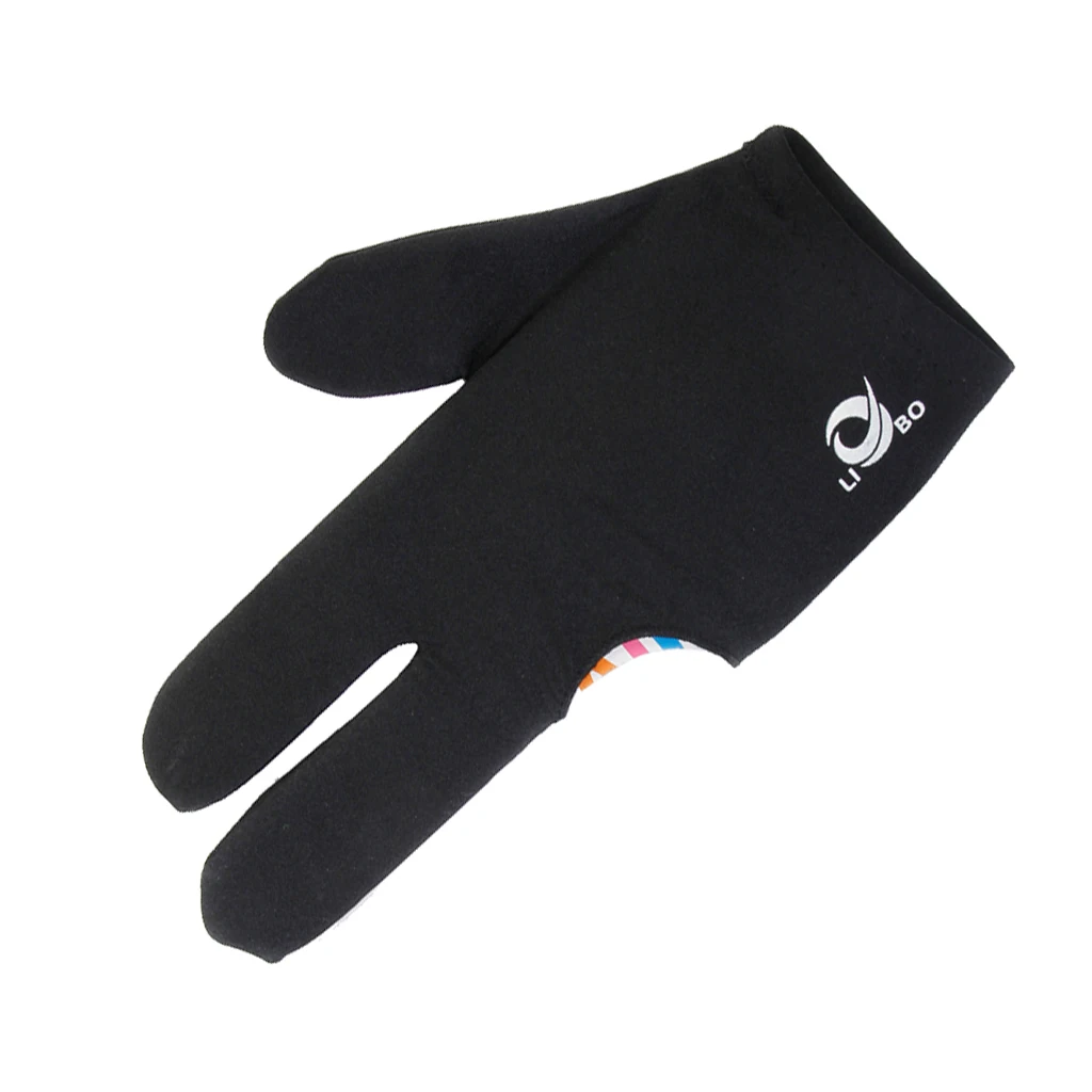3 Finger Pool Table Billiards Ball Cue Shooters Gloves Black Fit Left Right