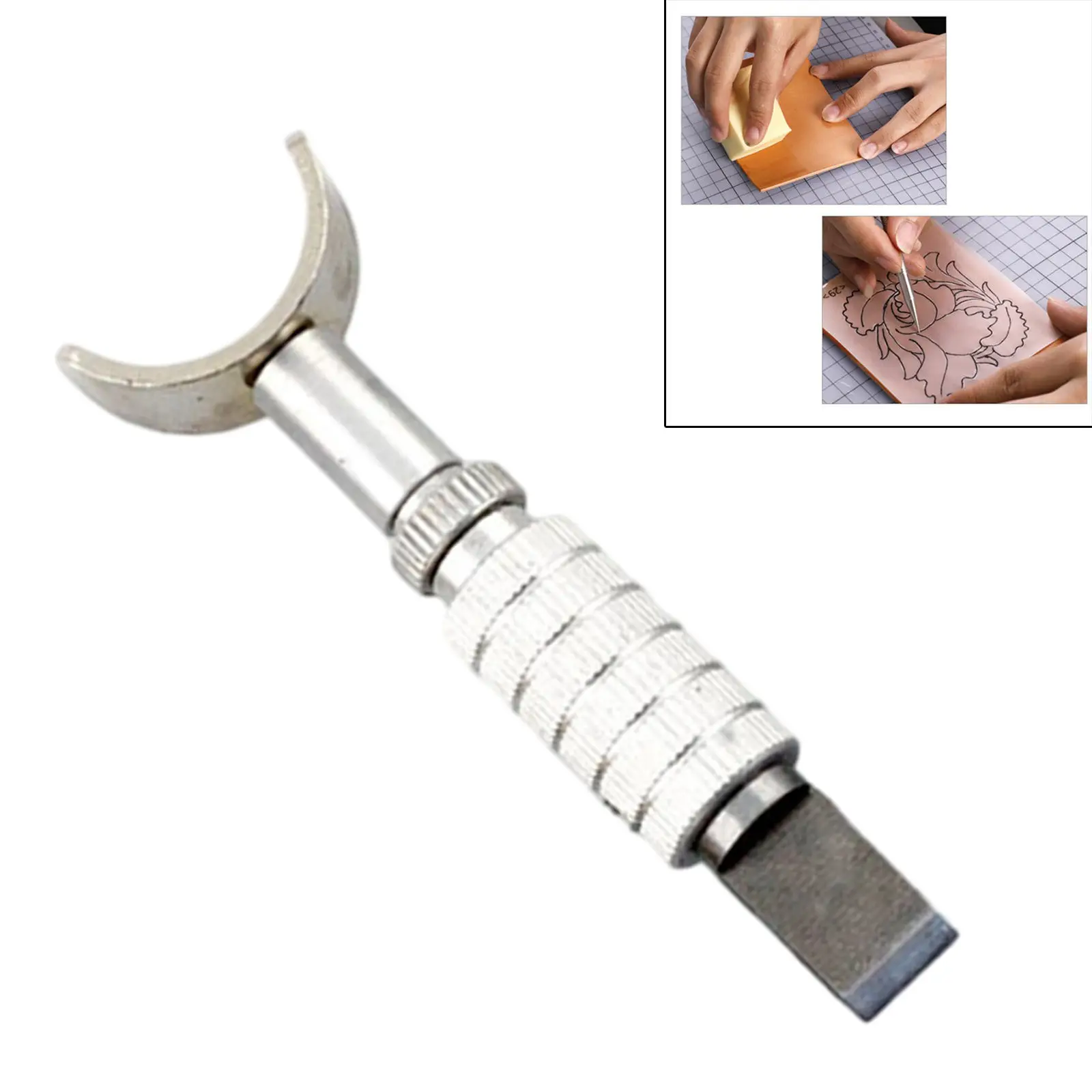 Professional Adjustable Swivel Knife DIY Handmade Leather Cutting Tool Rotating Carving Knife Handwork M2 Blade Cutter