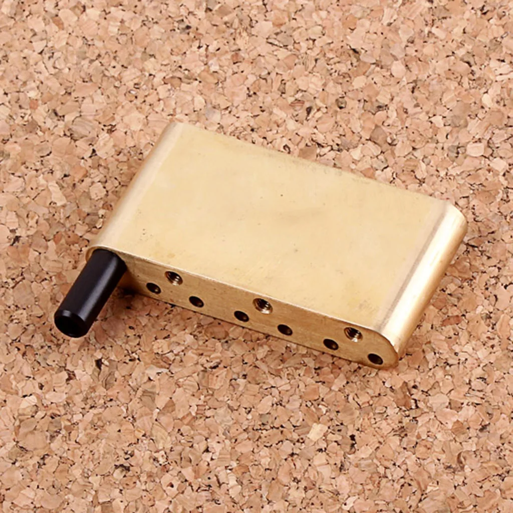 Brass Tremolos Block Bridge with Bar Kits for ST Electric Guitar Parts DIY