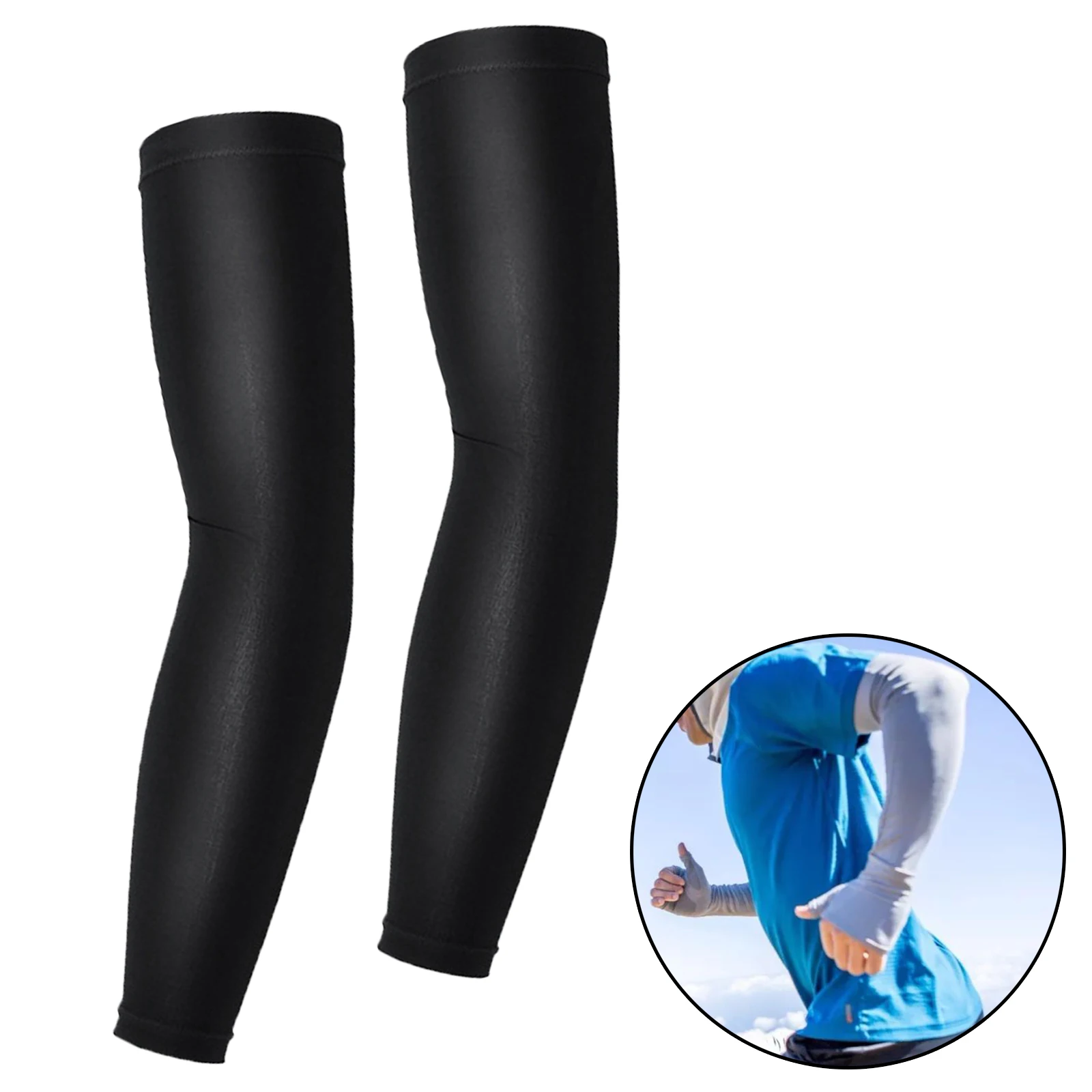 1 Pair Cooling Arm Sleeves Outdoor Sport Basketball UV Sun Protection Cover