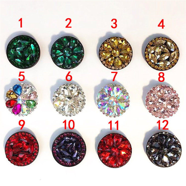 Neue Runde Bling Diamant Universal Finger Ring Halter Olding Telefon Halter Smartphone Griff Für iPhone Samsung Huawei – Detail 1