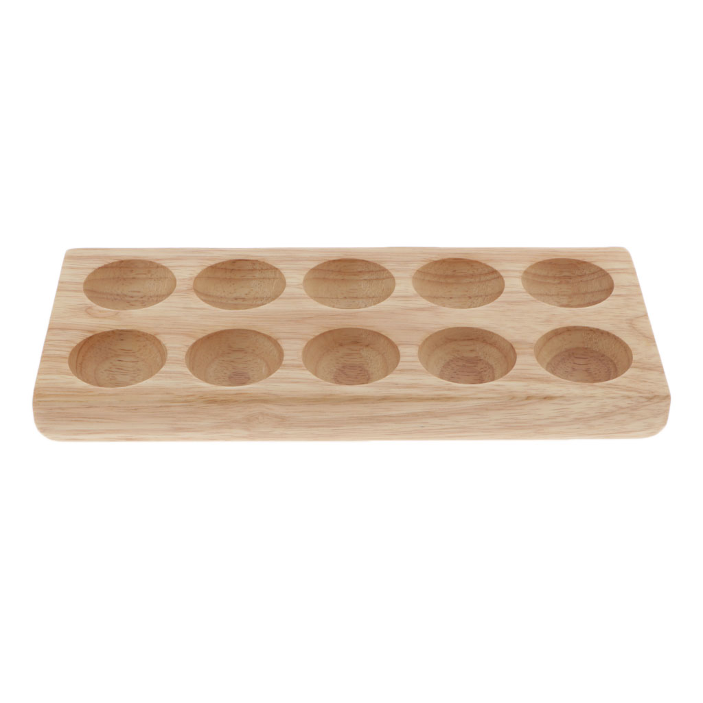 Wood Essential Oil Tray Stand Holder 10 Bottles For Aromatherapy Oils Displaying