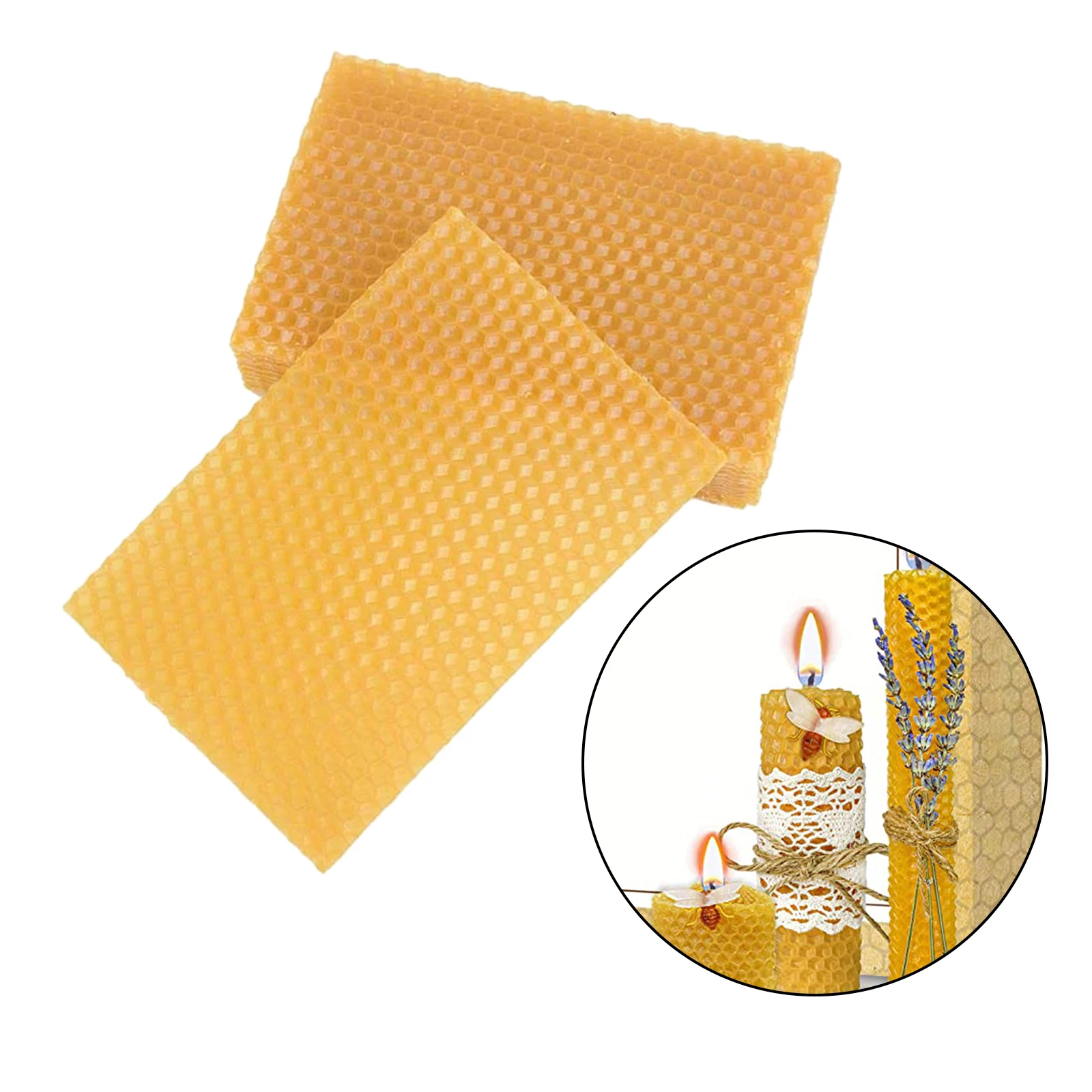 10Sheets Beeswax foundation-Perfect for Candle rolling 100% natural Beeswax Mak 