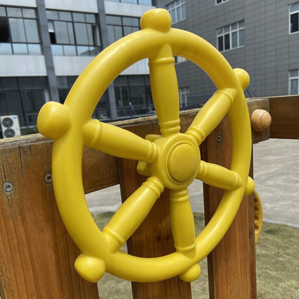 18inch Pirate Ship Wheel Kingdom Playground Accessories for Kids Outdoor Playhouse, Treehouse, Backyard Playset