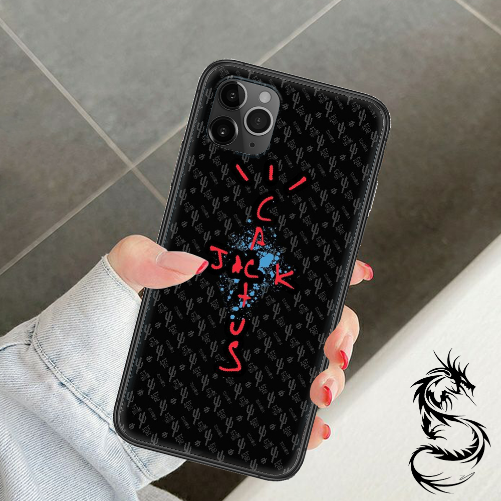 Cactus Jack Travis Scott Hiphop Phone Case For Iphone Se 6 6s 7 8 11 12 13 Mini Plus X Xs Xr Pro Max Black Soft Waterproof Phone Case Covers Aliexpress