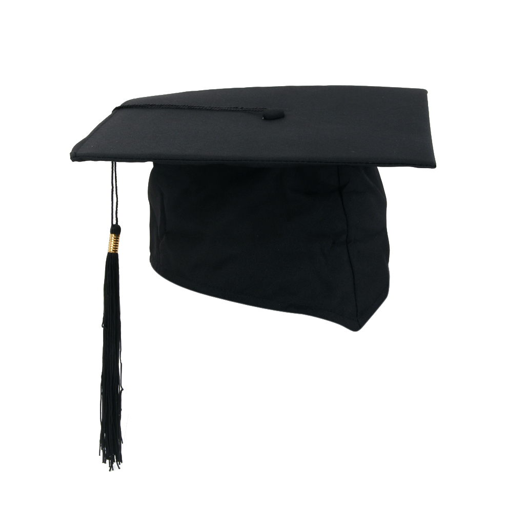 Black Mortar Board Adults Graduation Hat Cap Dress Accessory For Student