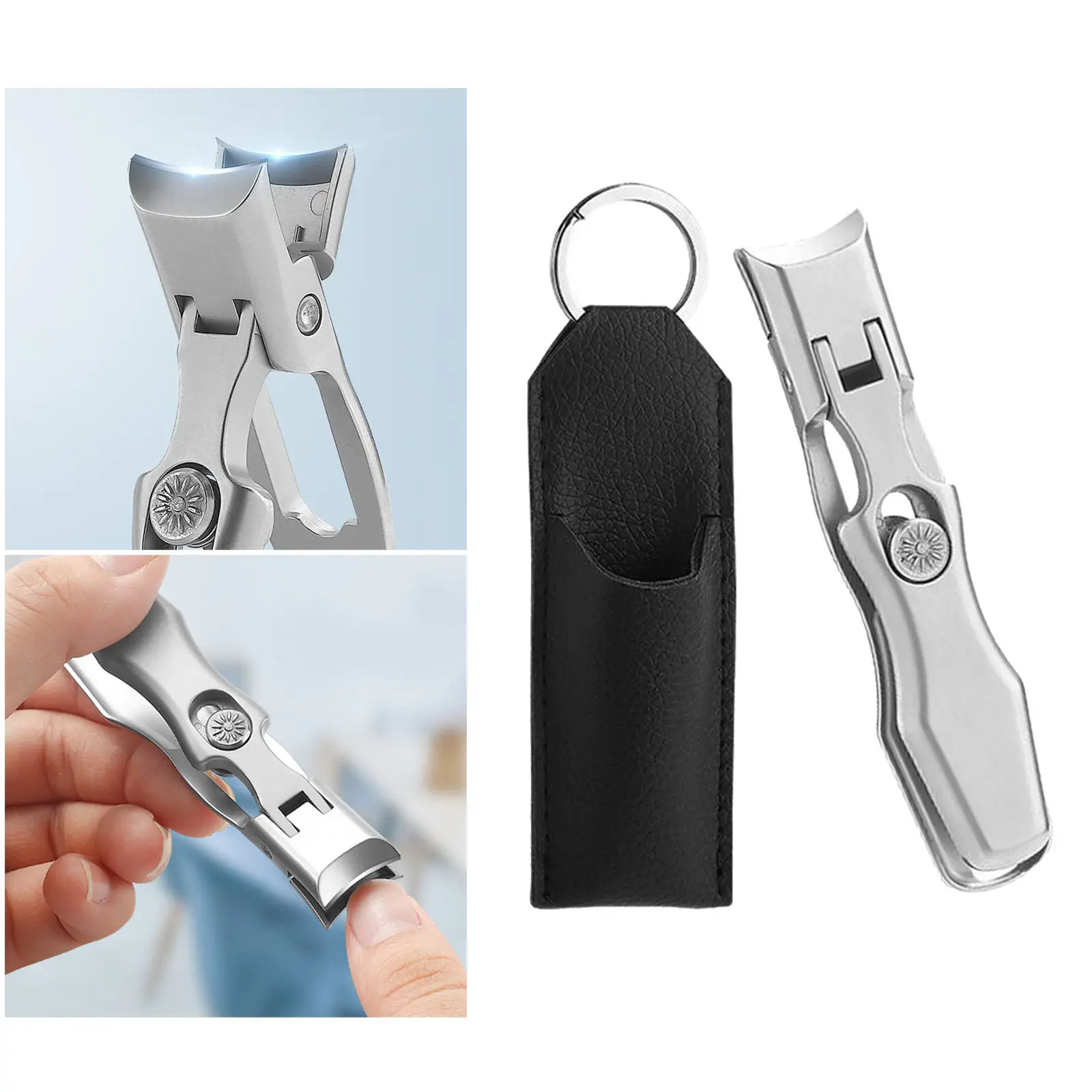 Finger Nail Clippers Oversized Heavy Duty Wide Jaw Opening Toenail Clippers for Thick Nails Seniors Men Women Elderly