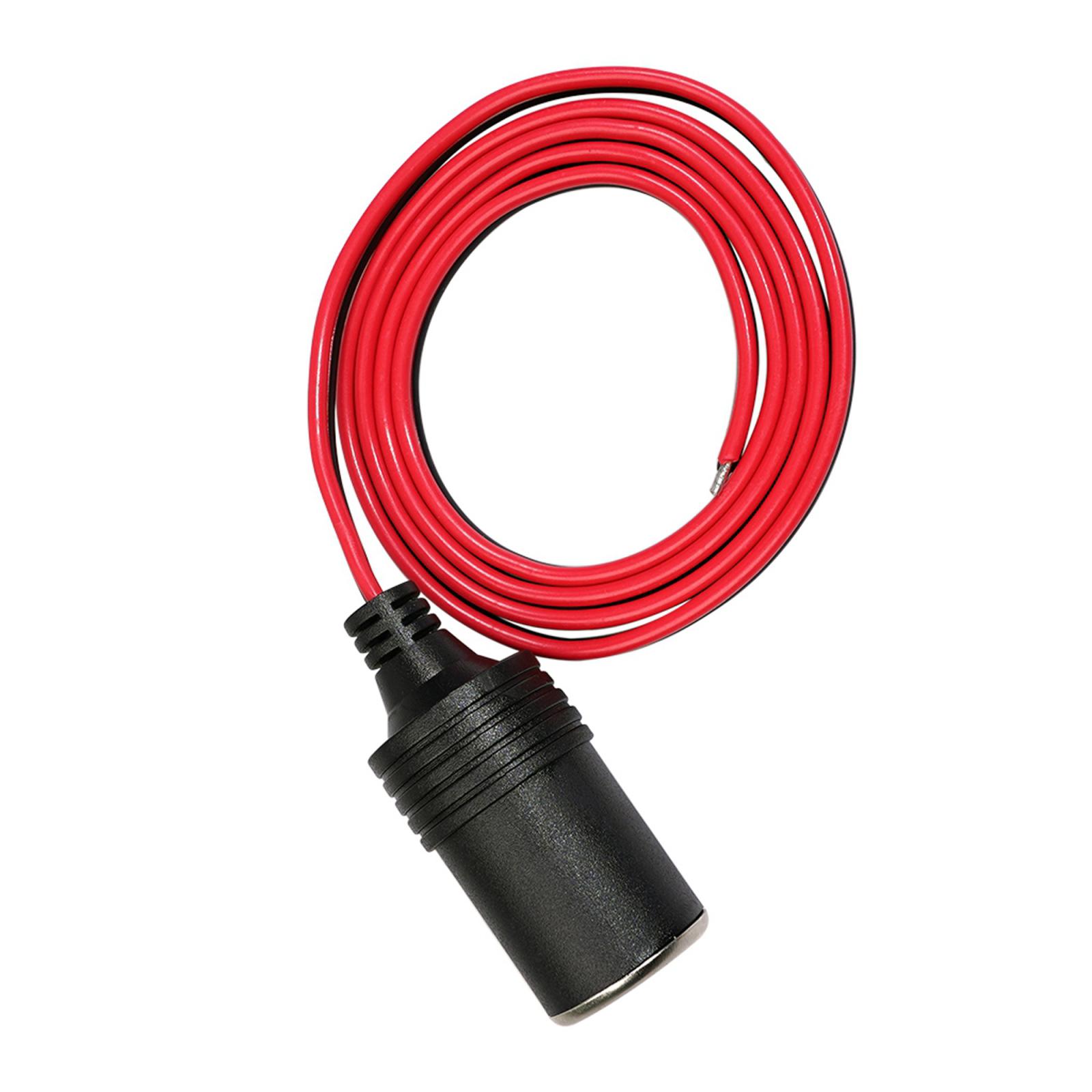 10A 12V 24V Car Cigarette Lighter Female Socket Cable Cord Power Plug Adapter