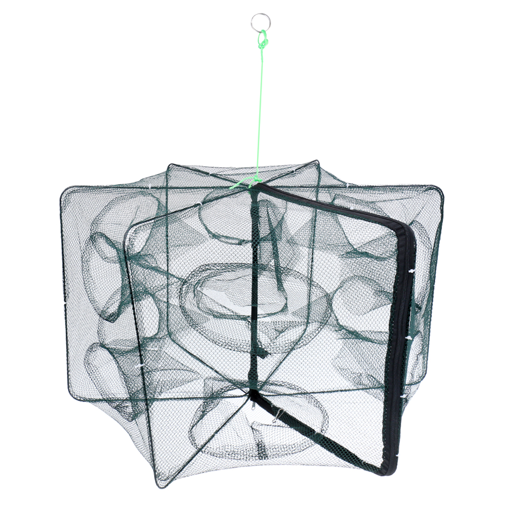 Foldable Fishing  Net Trap Cast Dip Cage Fish Prawn Shrimp Net