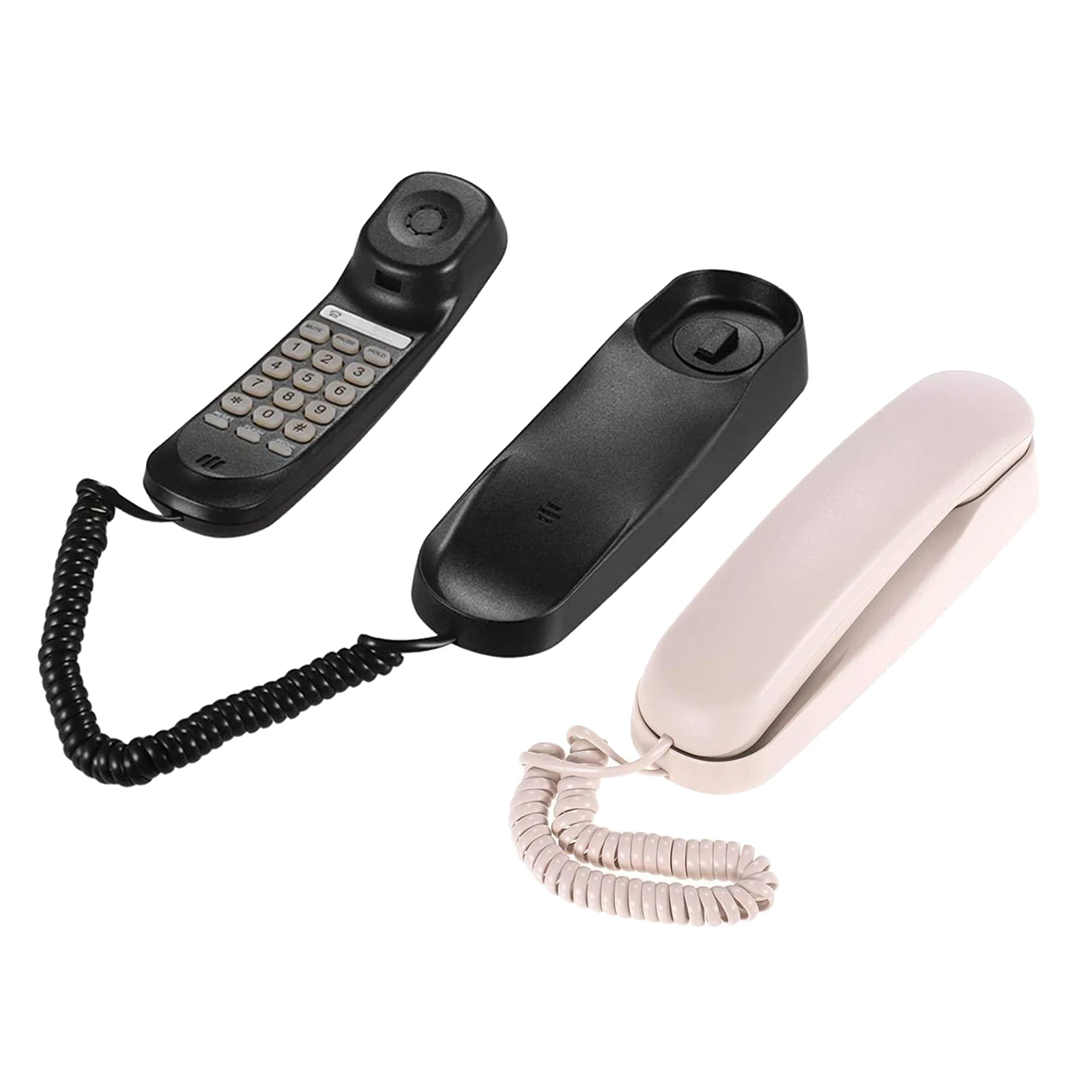 Mini Corded Home Office Telephone Landline Phone Flash/Redial Functions
