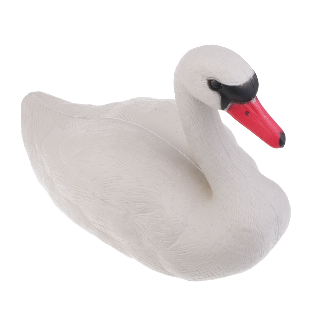 Outdoor XPE Realistic Lifelike Swan Decoy Pond Bird Deterrent Decoration Hunting Fishing Floating Decoys Yard Ornamental White