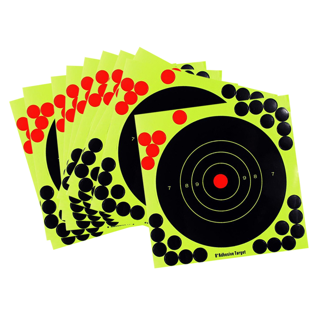 Set Of 20 8inch Shooting Targets Splatter Fluorescent  Range Paster