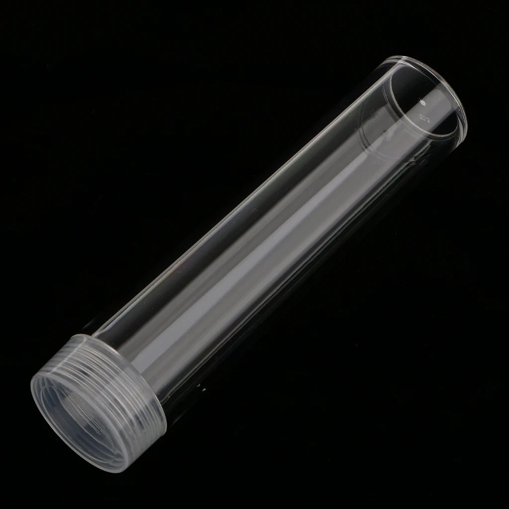 10Pieces 22.9mm Plastic Portable Tube Holder Clear Round Cases Coin Storage Box,