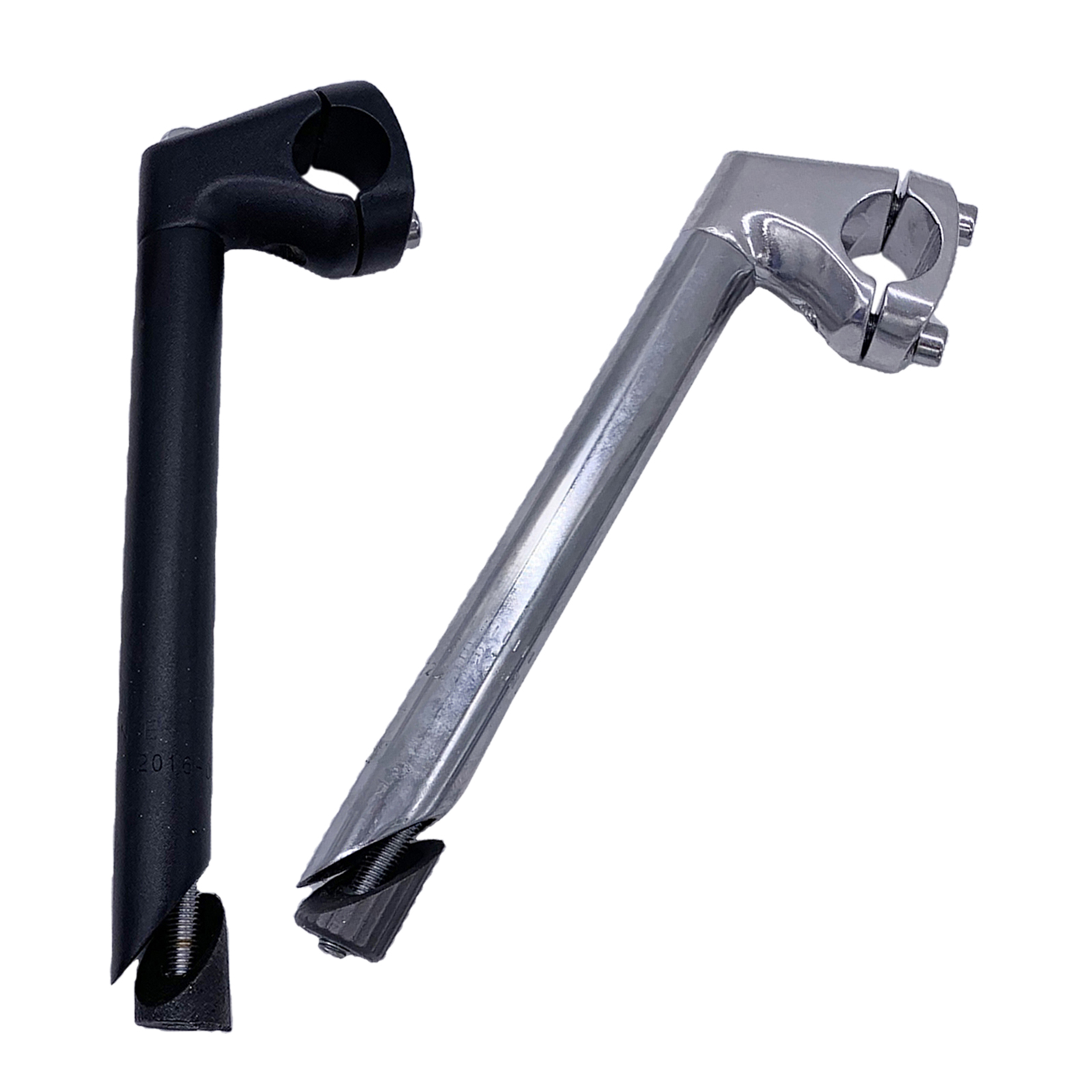 High Strength Bike Quill Stem 25.4mm Handlebar Clamp Gooseneck Stem Replacement for 22.2mm Front Fork Stems with Teeth