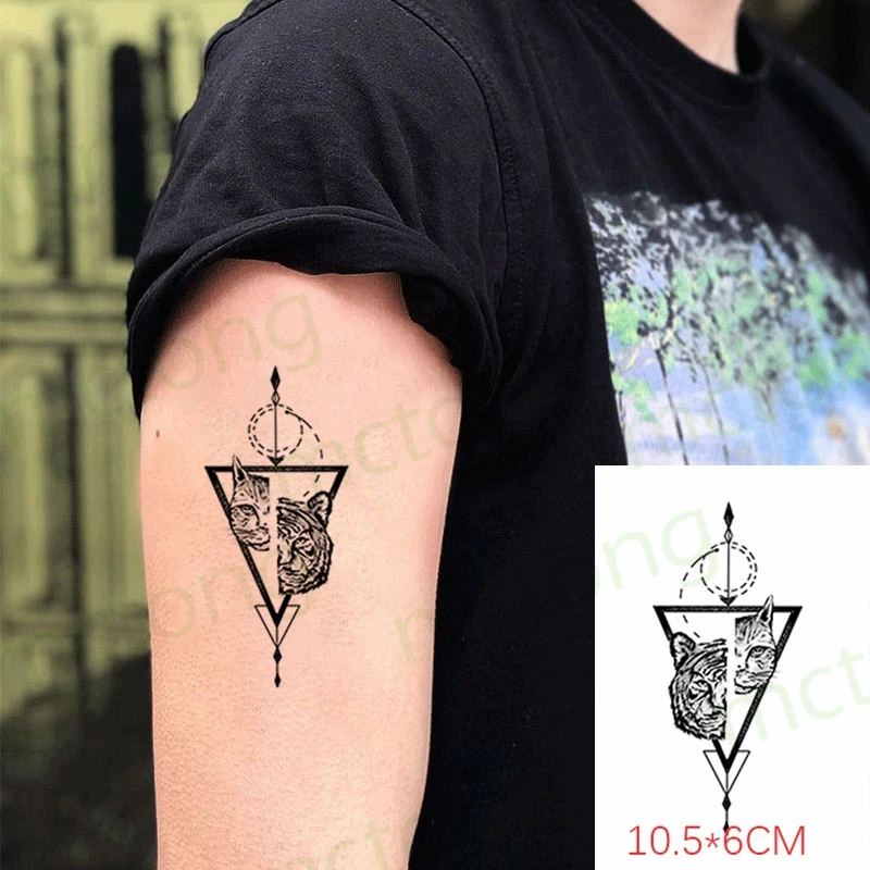Waterproof Temporary Tattoo Stickers Women\'s Round Shape Triangle ...