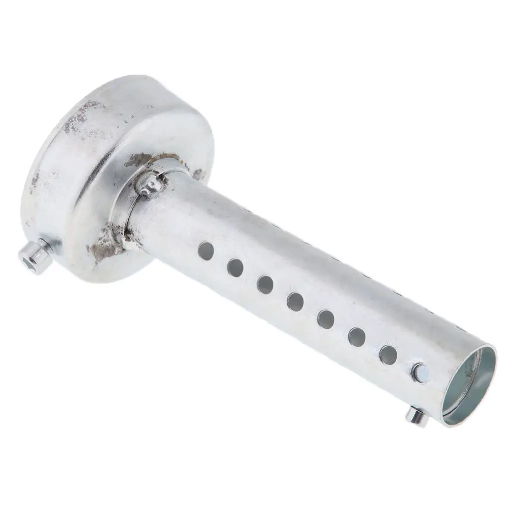 Motorcycle Tail Exhaust Can Pipe Baffle Muffler Silencer DB Killer Noise Sound  60mm Silver Adjustable & Removable