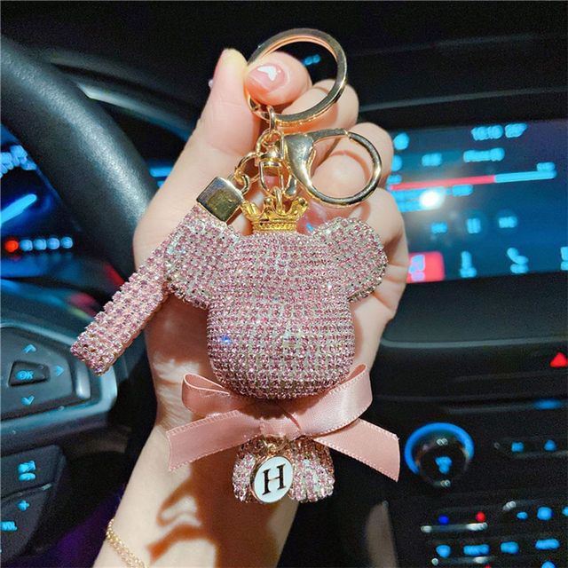 Source Hot Sell High Quality Crystal Key Chains Rhinestone Teddy Bear  Keychain Leather Key Chain Metal Key Chain on m.