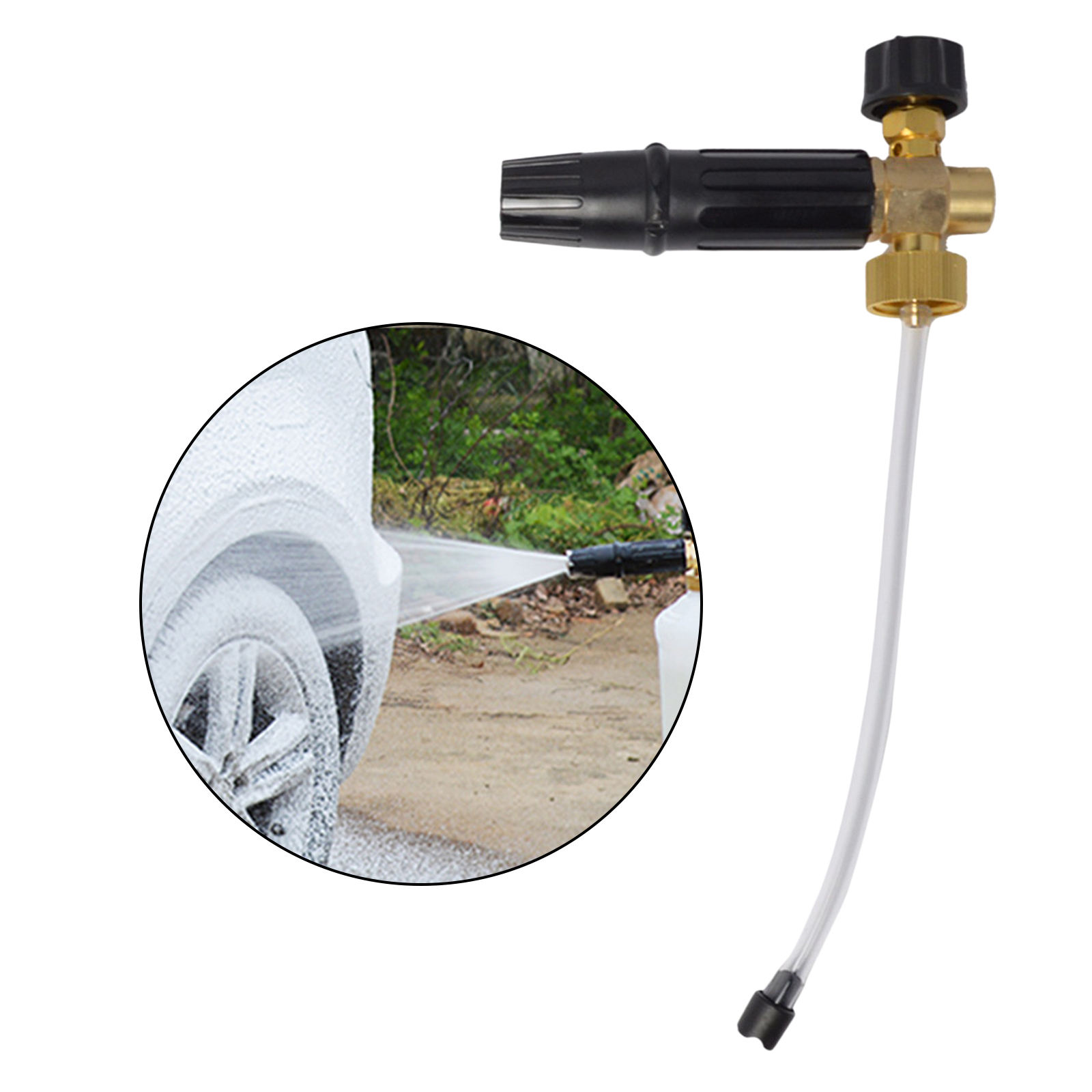 Brass Pressure Washer Jet Washer Foam Nozzle with 1/4