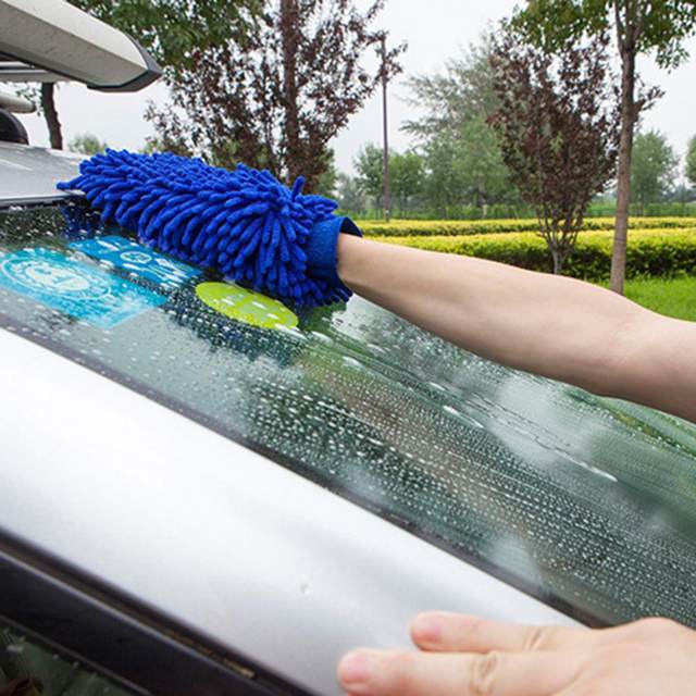 Car Wash Washing Microfiber Chenille Mitt Auto Cleaning Glove Dust