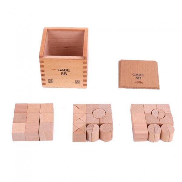 Hand Grinding Wood Cubes Toddler Kids Cube Building Blocks Toys With Box