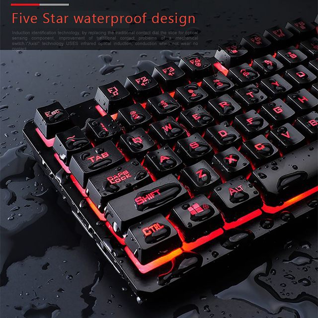  RGB PC Gaming Accessories Combo Kit - Gaming Keyboard and Gaming  Mouse Combo - Spill-Proof USB Keyboard, Wired 3-Button Optical Mouse,  Stereo Gaming Headset : Video Games