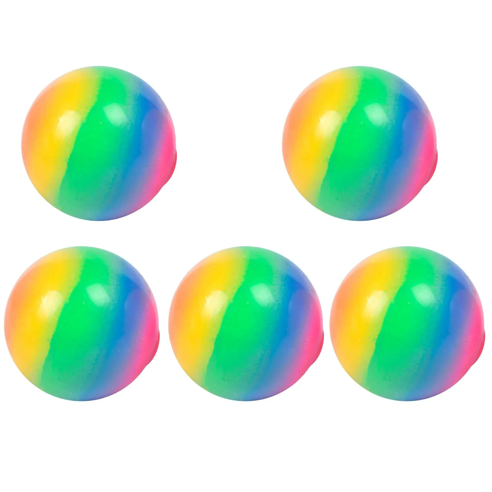Белый антистресс разноцветными шарами.