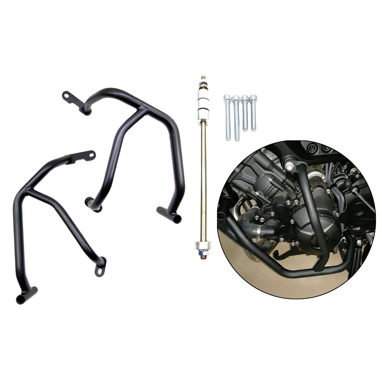Motorcycle Engine Guard Crash Bar Frame Protector Fits for Yamaha MT09 FZ09 Black