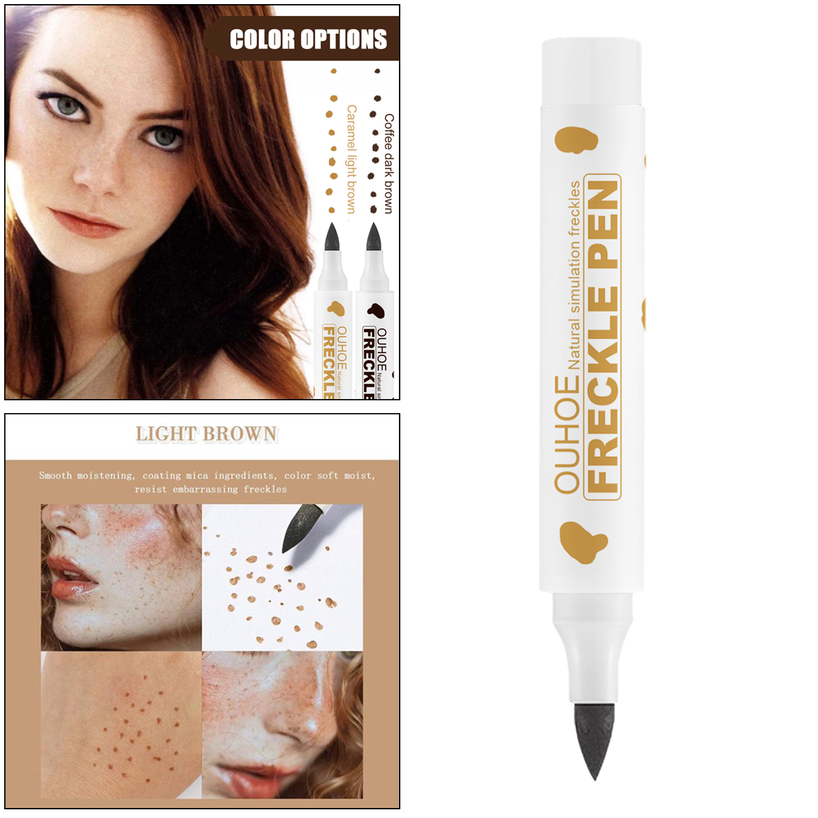Women Girl Freckle Pen Waterproof Soft Dot Sopt Pen Effortless Sunkissed Makeup Pen
