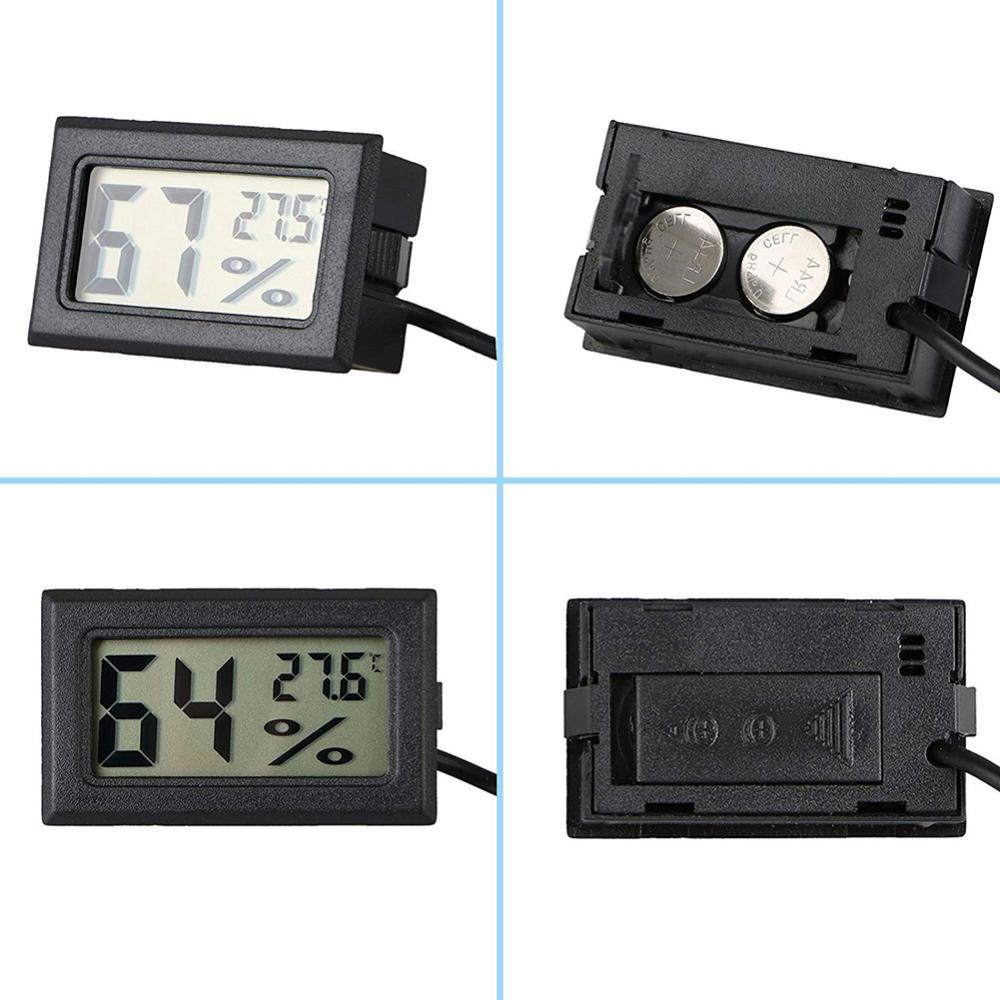 Generic Digital Thermometer Hygrometer With Probe LCD Display Embedded