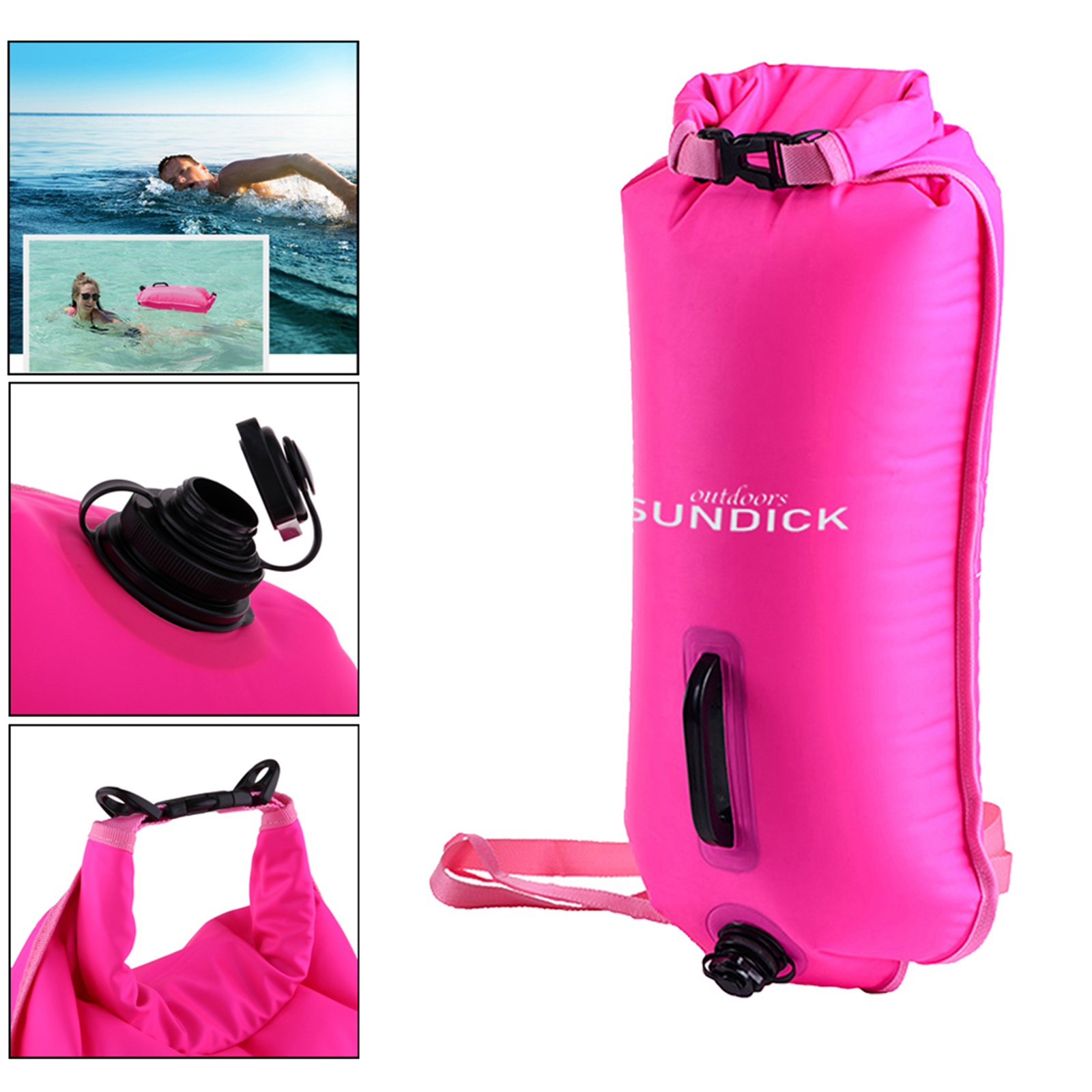 Waterproof Floating Swim Buoy for Open Water Swimming Kayaking Snorkeling   Bag Surfing Training Snorkeling Inflatable
