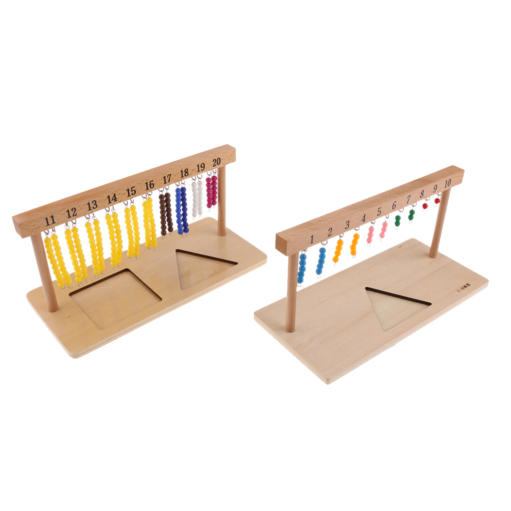 Montessori Math Materials Bead Bar Kids Children Learning Educational Toy