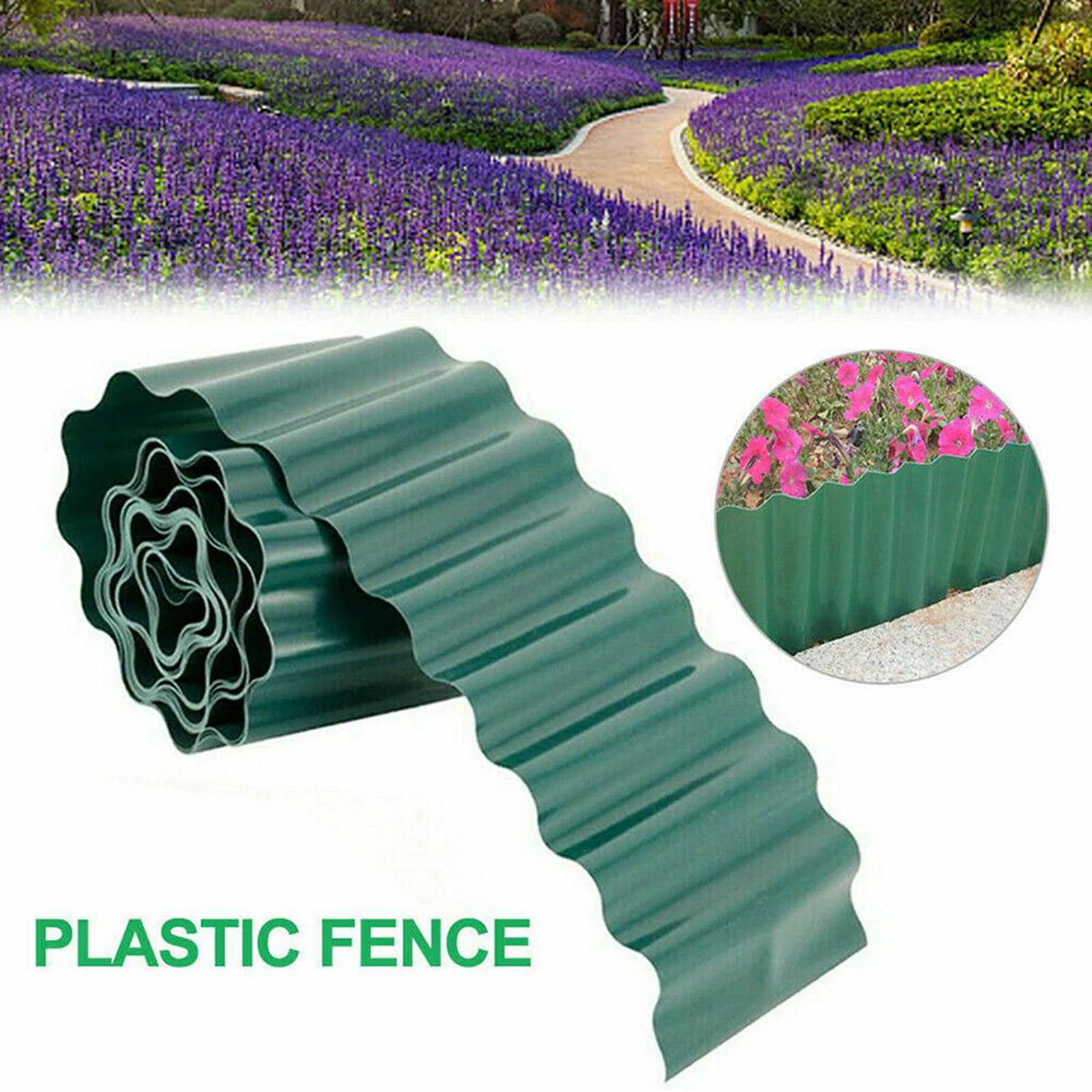 Plastic Garden Lawn Edge Edging Border Fence Roll Landscaping Pathways