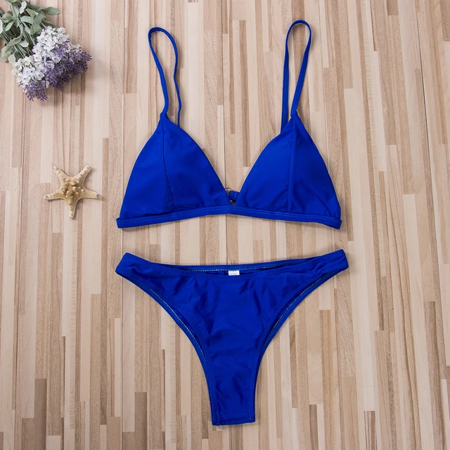 Solid Color Bikini Set Sexy Slim Swimwear Small Chest Cover Gathered Wrap  Bathing Suit Low Waist Lacing Split Swimsuit 