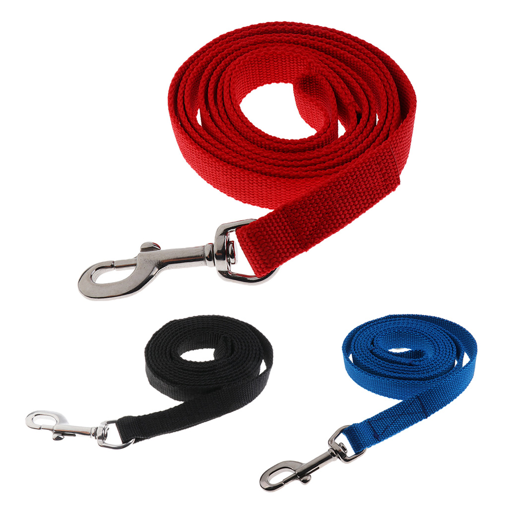 6.56ft Equestrian Horse Lead Rope Cotton Webbing Rein with Bolt Snap Clip Lightweight Equipment for Horse Riding Red/Blue/Black