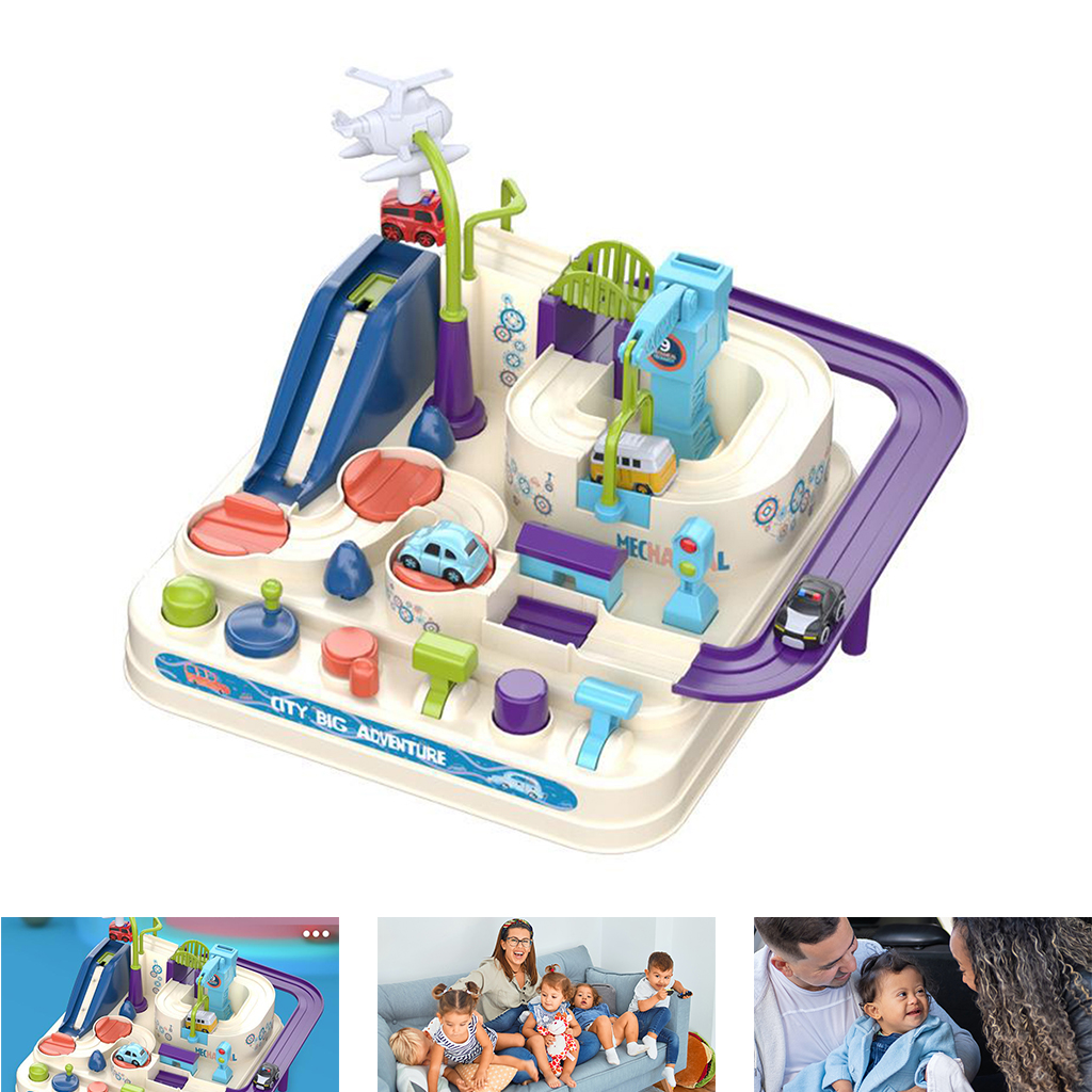 Toddlers Kids Educational Race Car Track Toy Car Adventure Puzzle with 9 Challenges