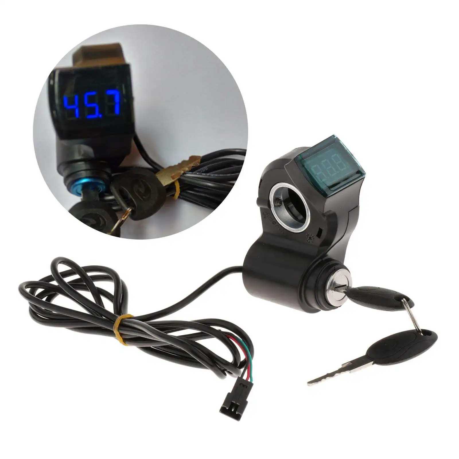 Electric Bike LCD Digital Battery Voltage Display Digit Display Voltage Voltmeter for Scooter Electric Scooter