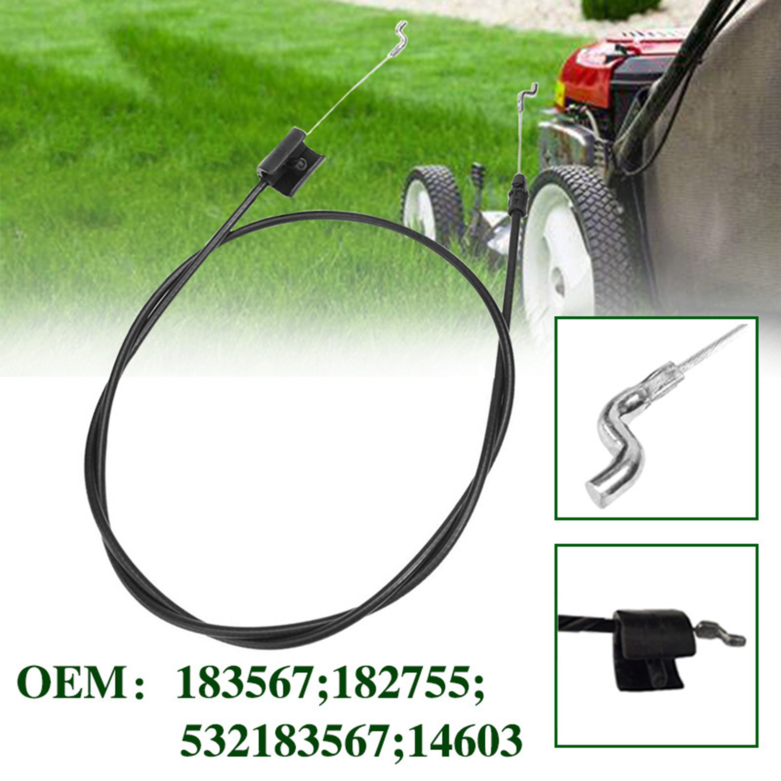 183567 Drive Traction Engine Zone Control Cable for MTD/Bolens Craftsman Weed Eater Push Mower Replaces 182755 14603