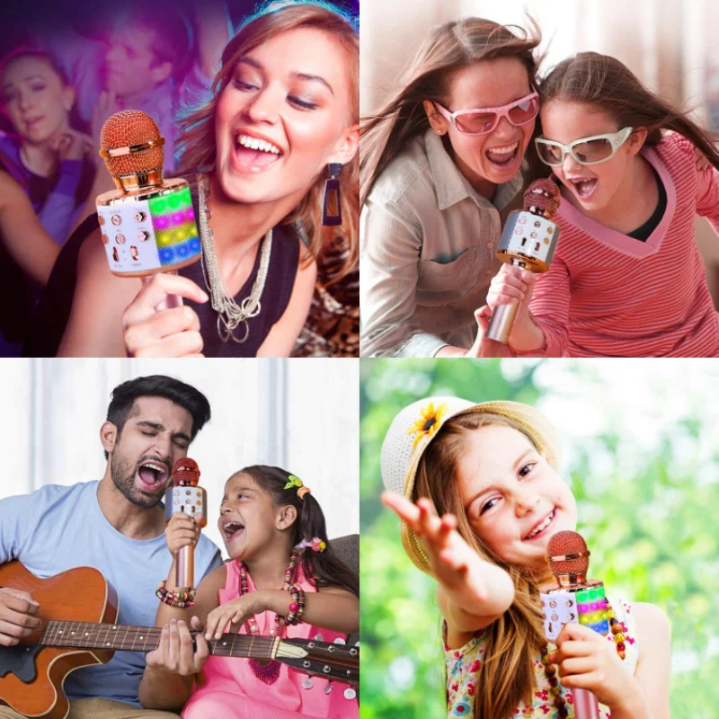 Fun Toys for 4-15 Year Old Girls, Handheld Karaoke Microphone for Kids Birthday Gifts for 8 9 10 11 Years Old Boys Girl