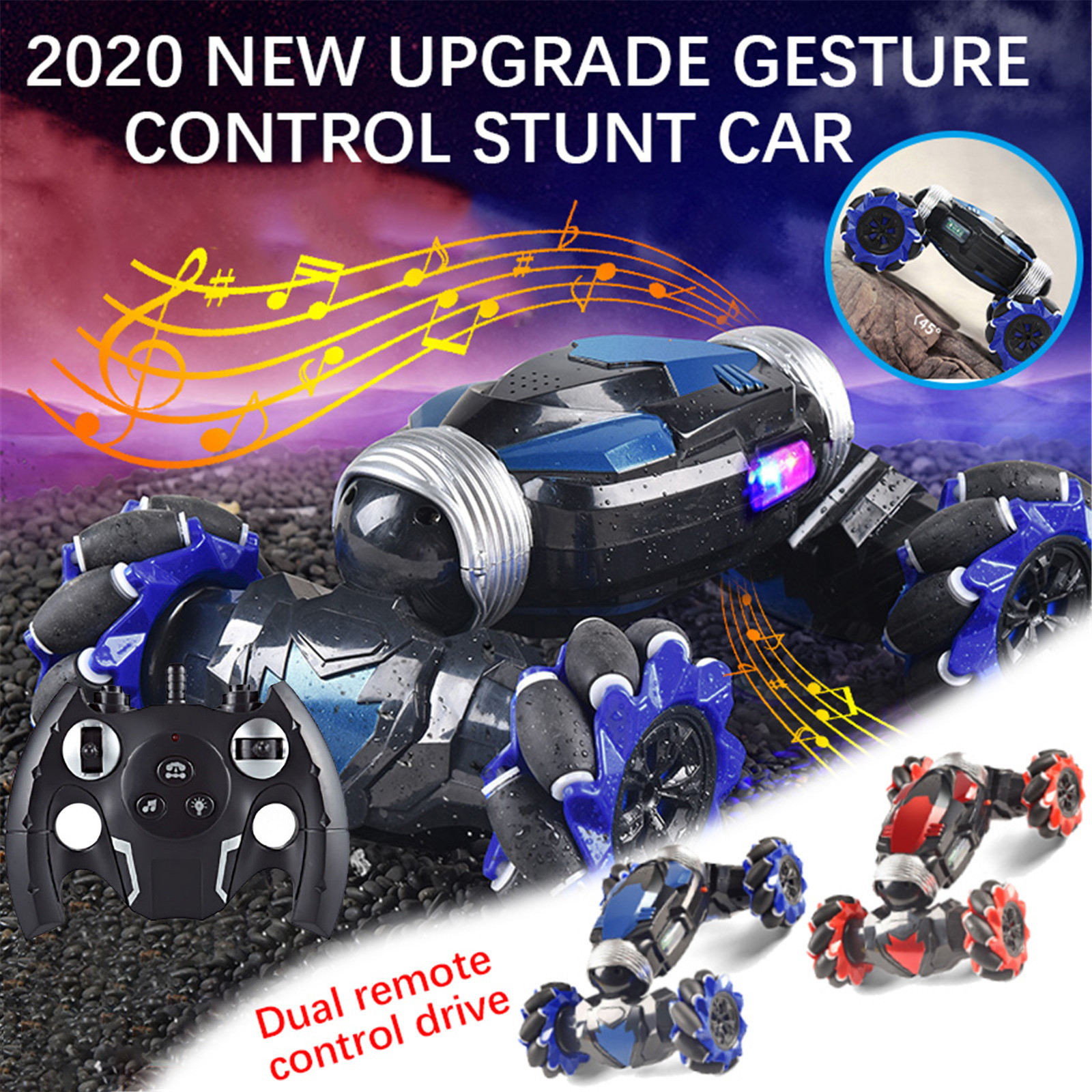 2020 new upgrade gesture control stunt car