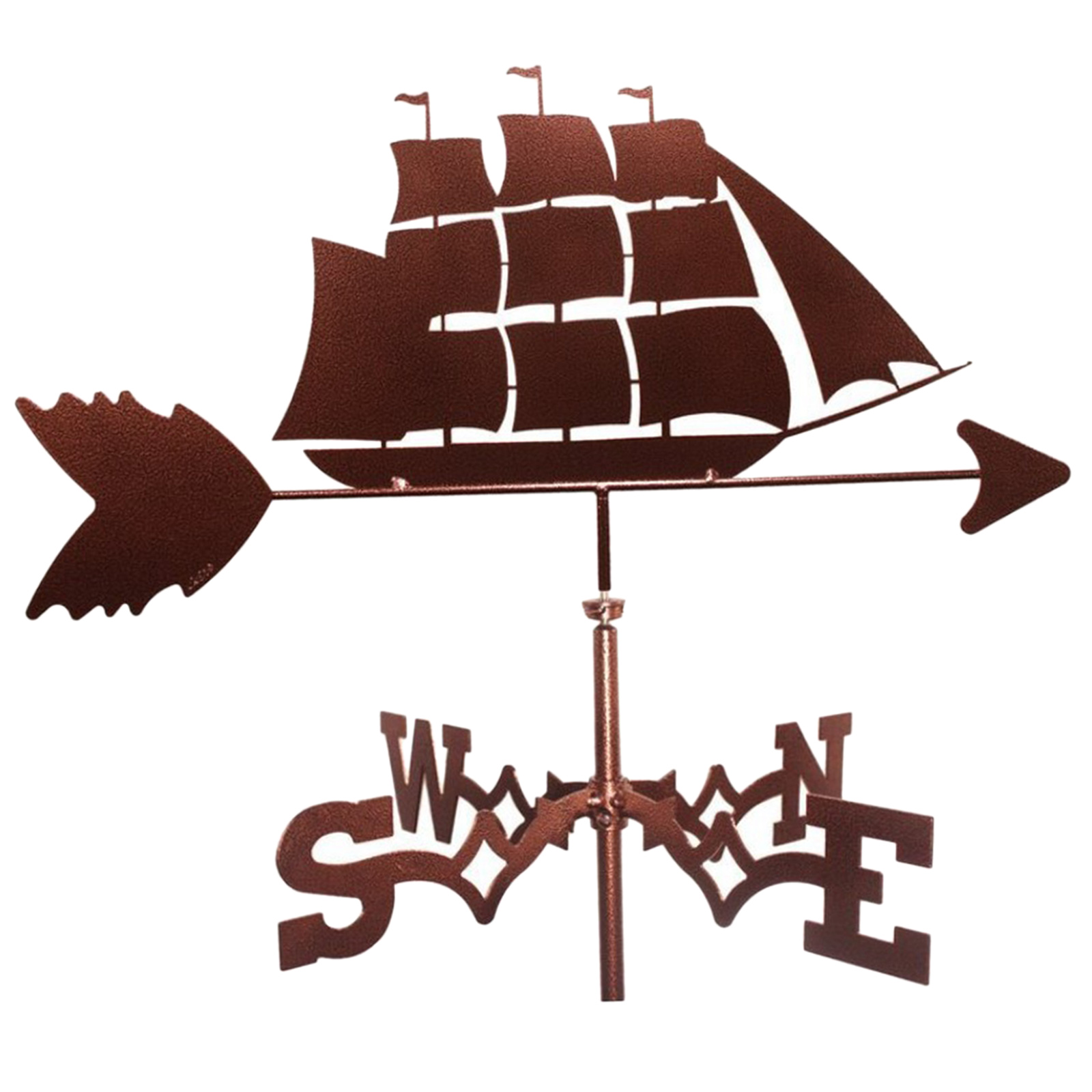 Sailboat Stainless Steel Weather Vane, Farm Retro Durable Scene Garden Weather