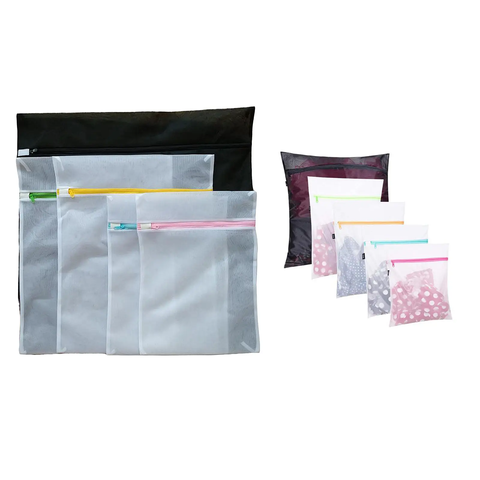 5Pieces Mesh Laundry Bags for Delicates Travel Storage Organize Bag, Clothing Washing Bags for Travel Outdoor