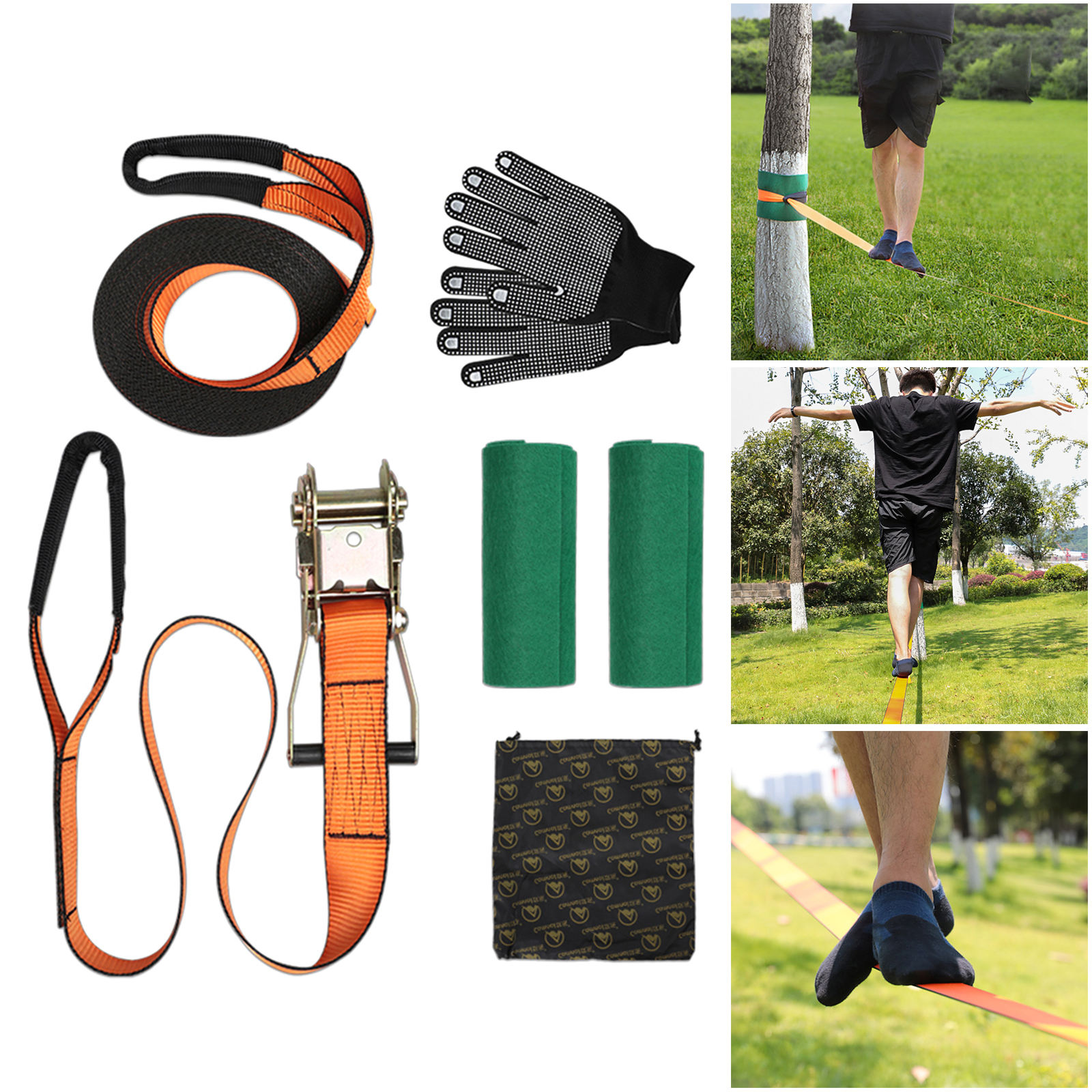 Slackline Kit Better Traction. High Reliability for Full Body Training