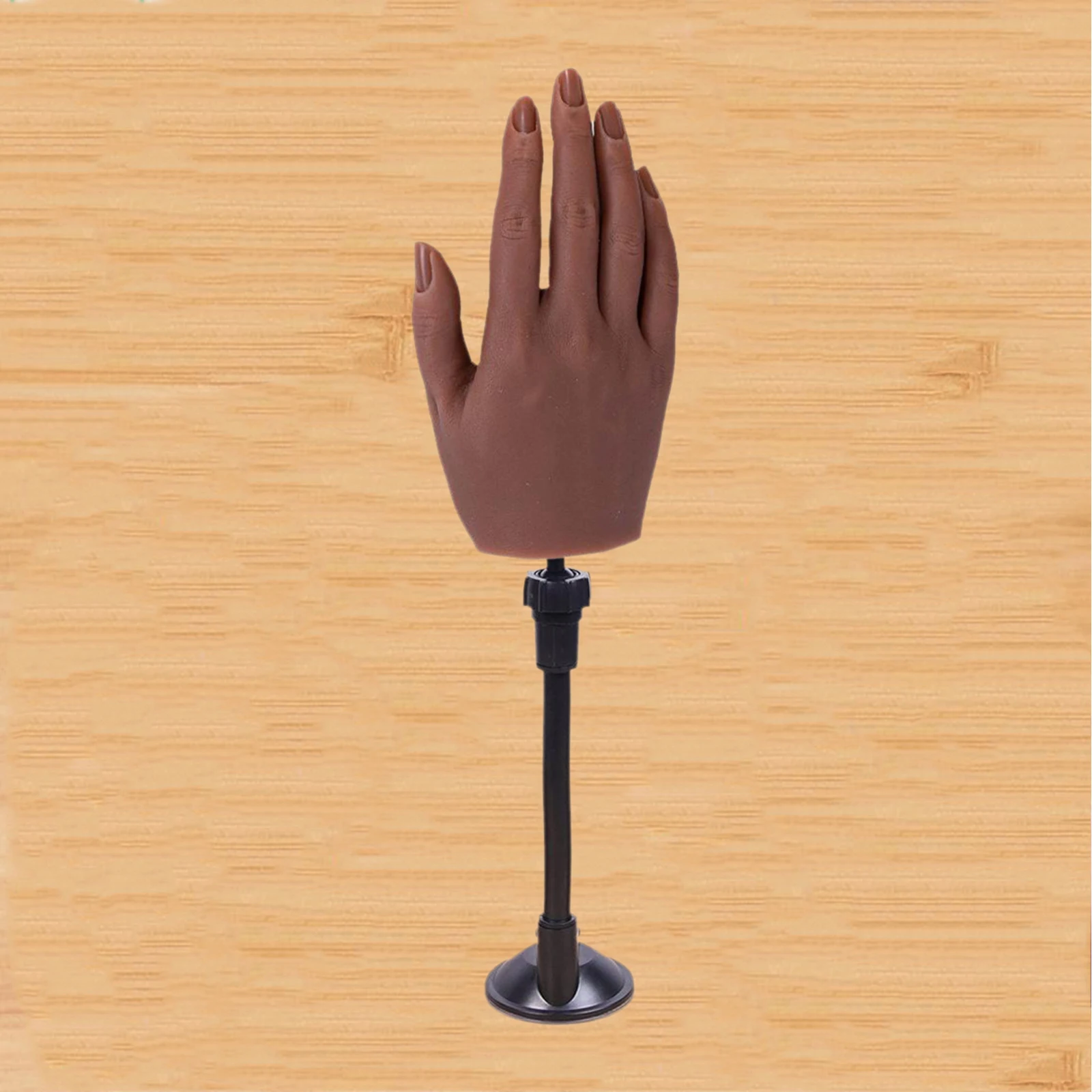 Silicone Practice Hand for Acrylic Nails Nail Art Training Hand Flexible Movable Finger Fake Hand Manicure Practice Tool
