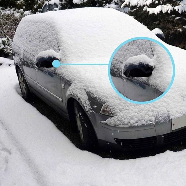 Praktische Alle-Saison Auto Verhindern Schnee Eis Frost Einfrieren Seite  Spiegel Schützen Abdeckung Schild Plane Anti-Diebstahl Design - AliExpress