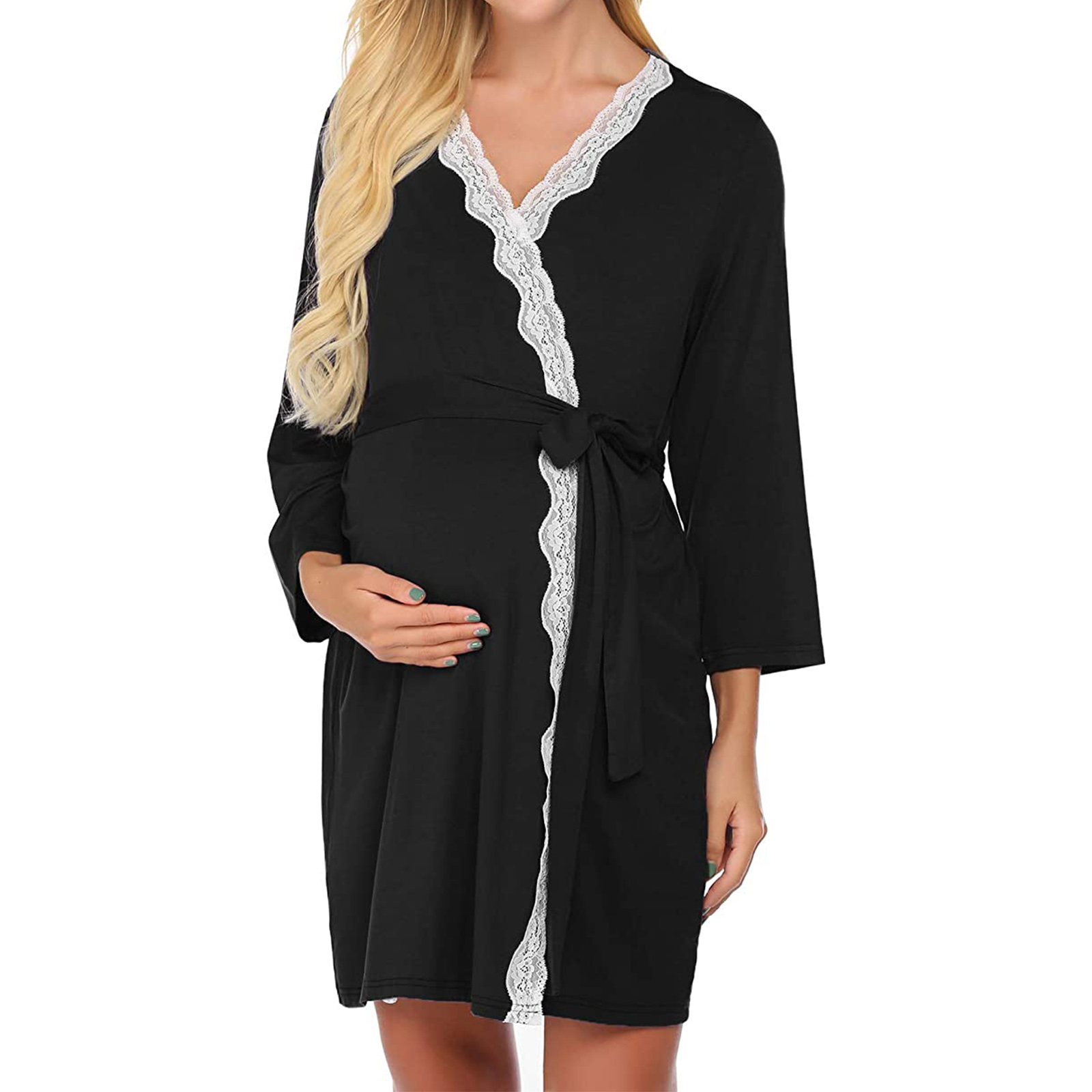 Maternity Robes Pregnant Women Nursing Childbirth Nightdress Nightwear